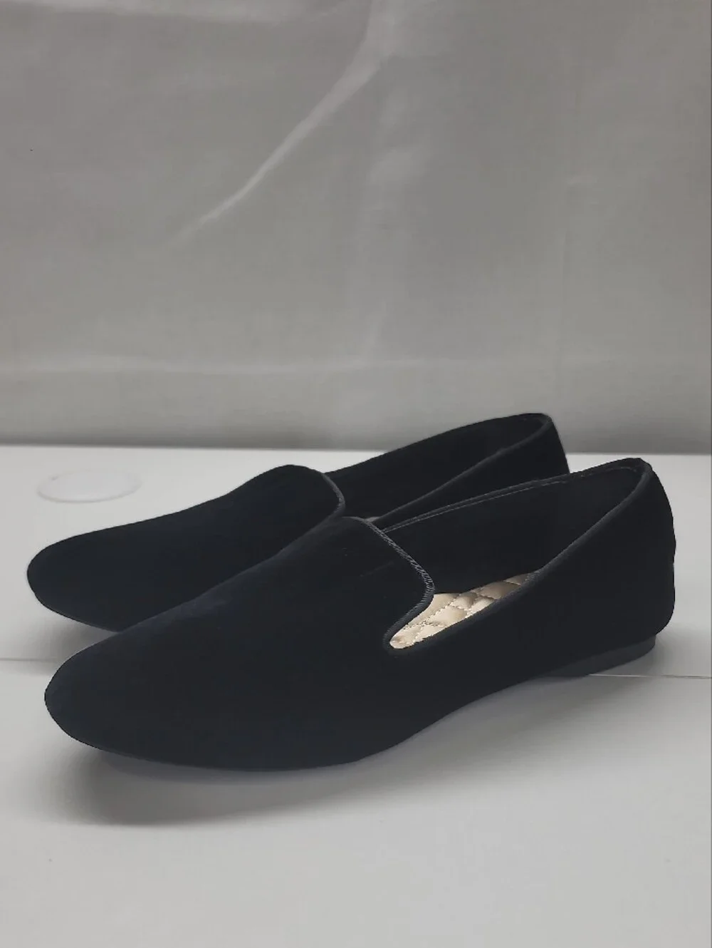 Birdies The Starling Black Velvet Slip-On Loafers Size 6.5